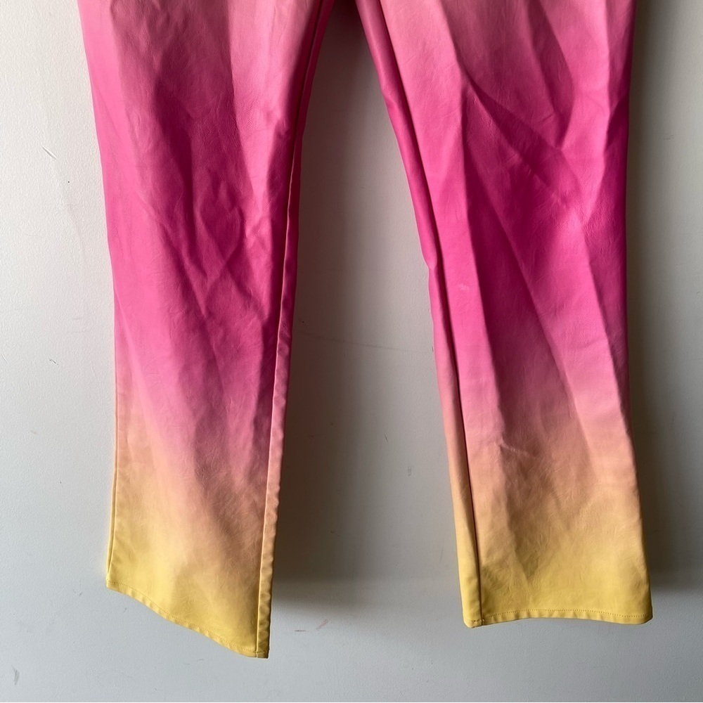 I.AM.GIA Pants Womens Medium Pink Yellow Davika Faux Leather Ombre Sunset - Picture 5 of 11